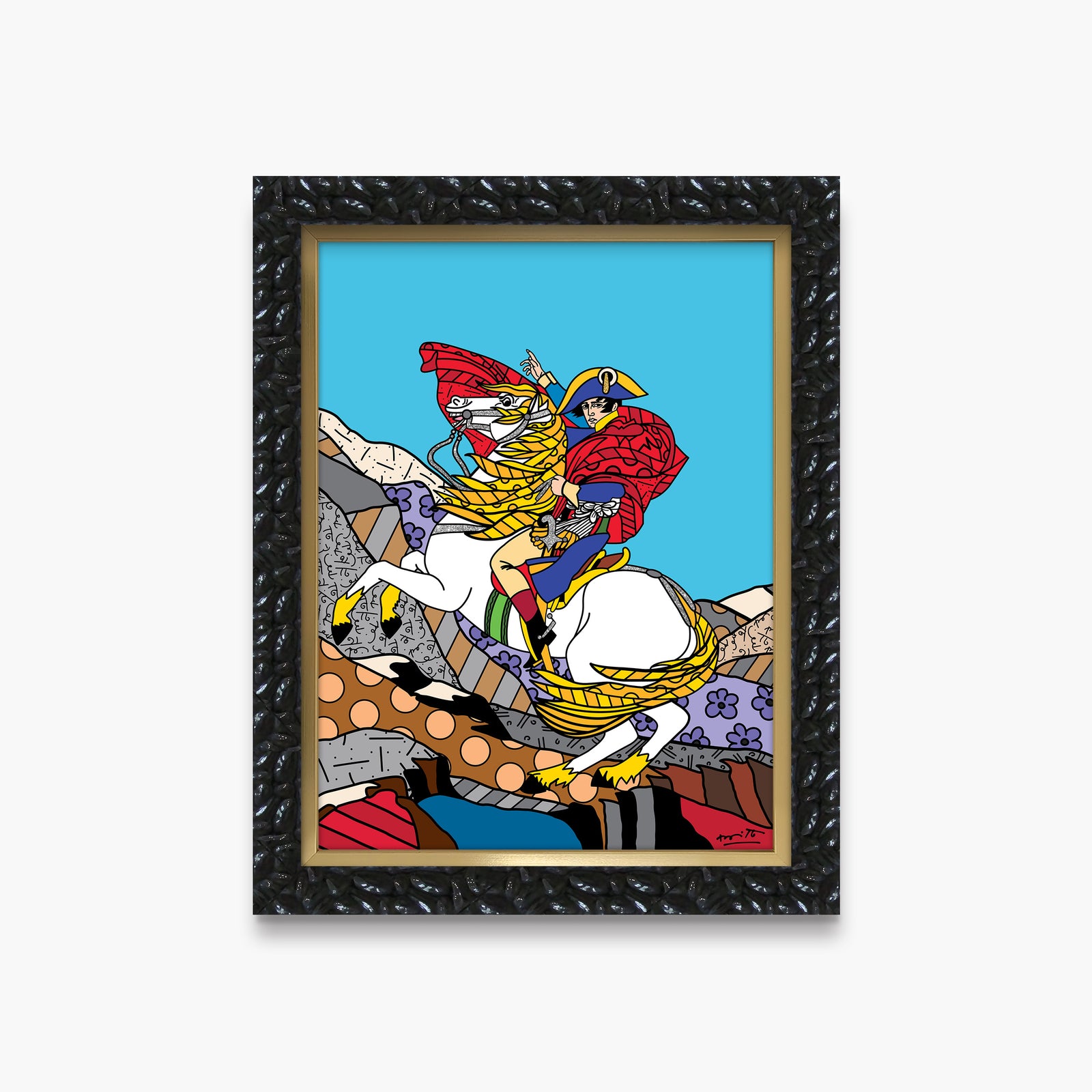 napolean bonaparte limited edition print  artistic colorful design collectible