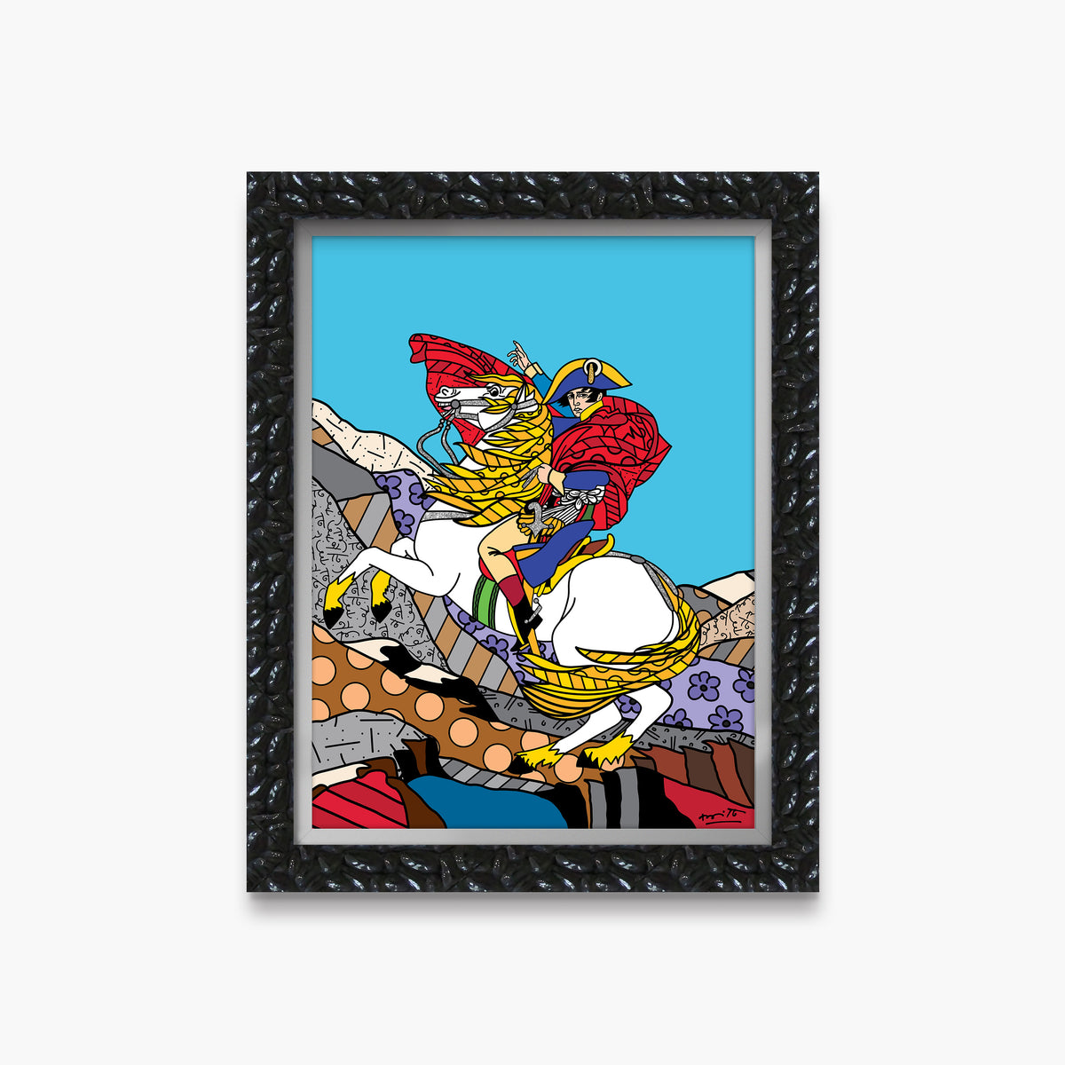 modern pop art napolean bonaparte limited edition print  vibrant home decor