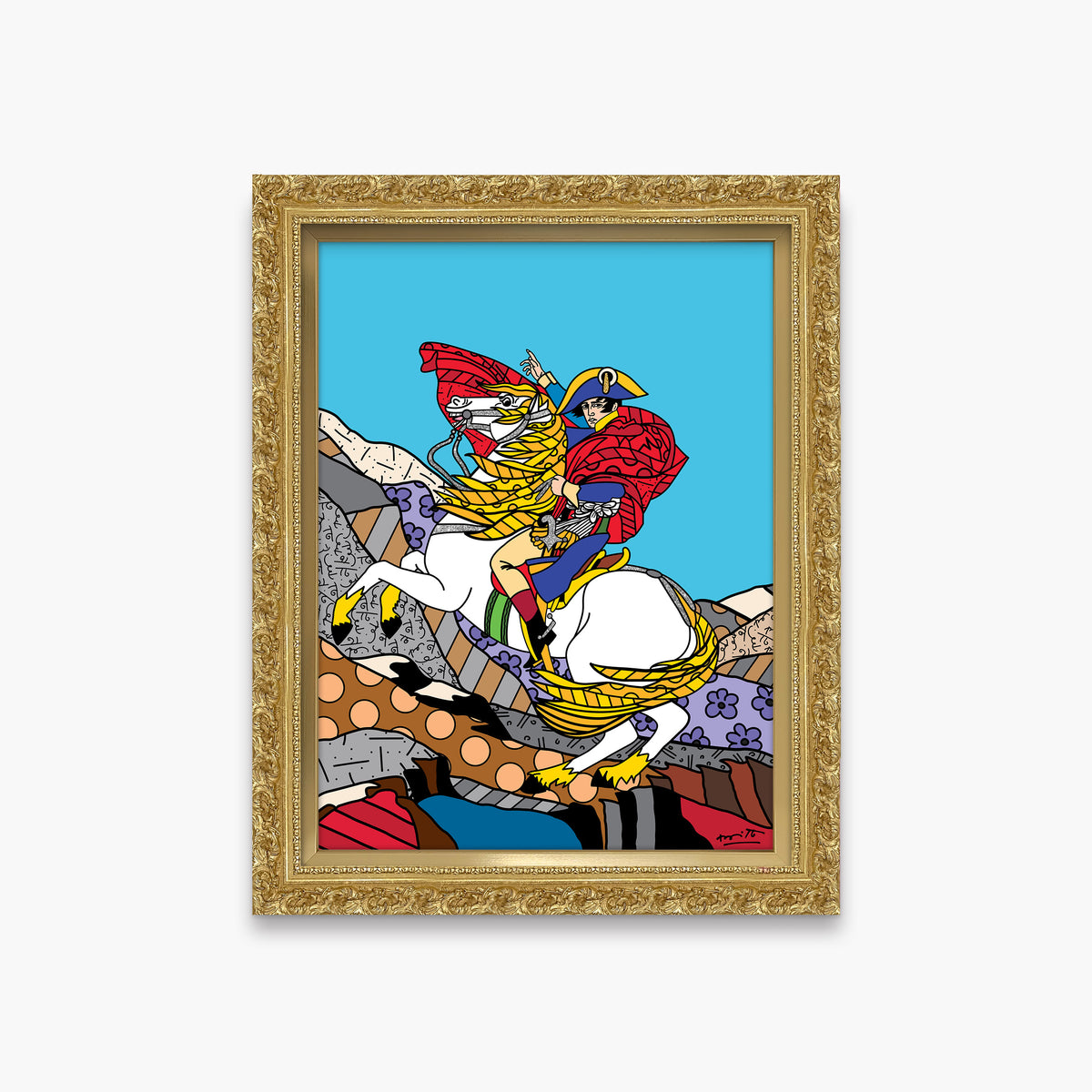 modern pop art napolean bonaparte limited edition print  vibrant home decor