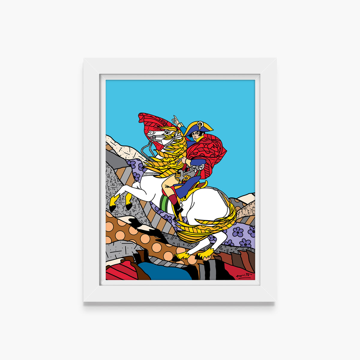 napolean bonaparte limited edition print  colorful decorative collectible gift idea
