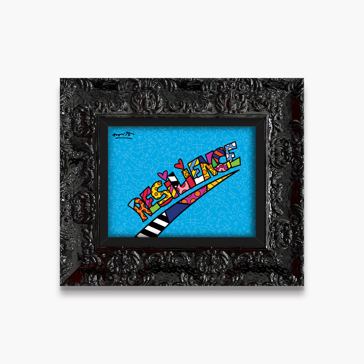 Romero Britto resilience limited edition  contemporary pop art piece