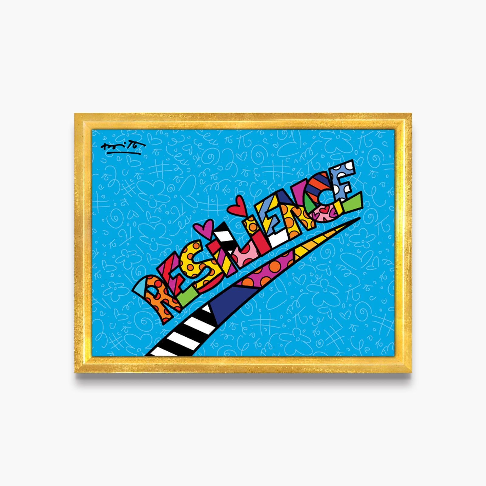 Romero Britto resilience limited edition  contemporary pop art piece