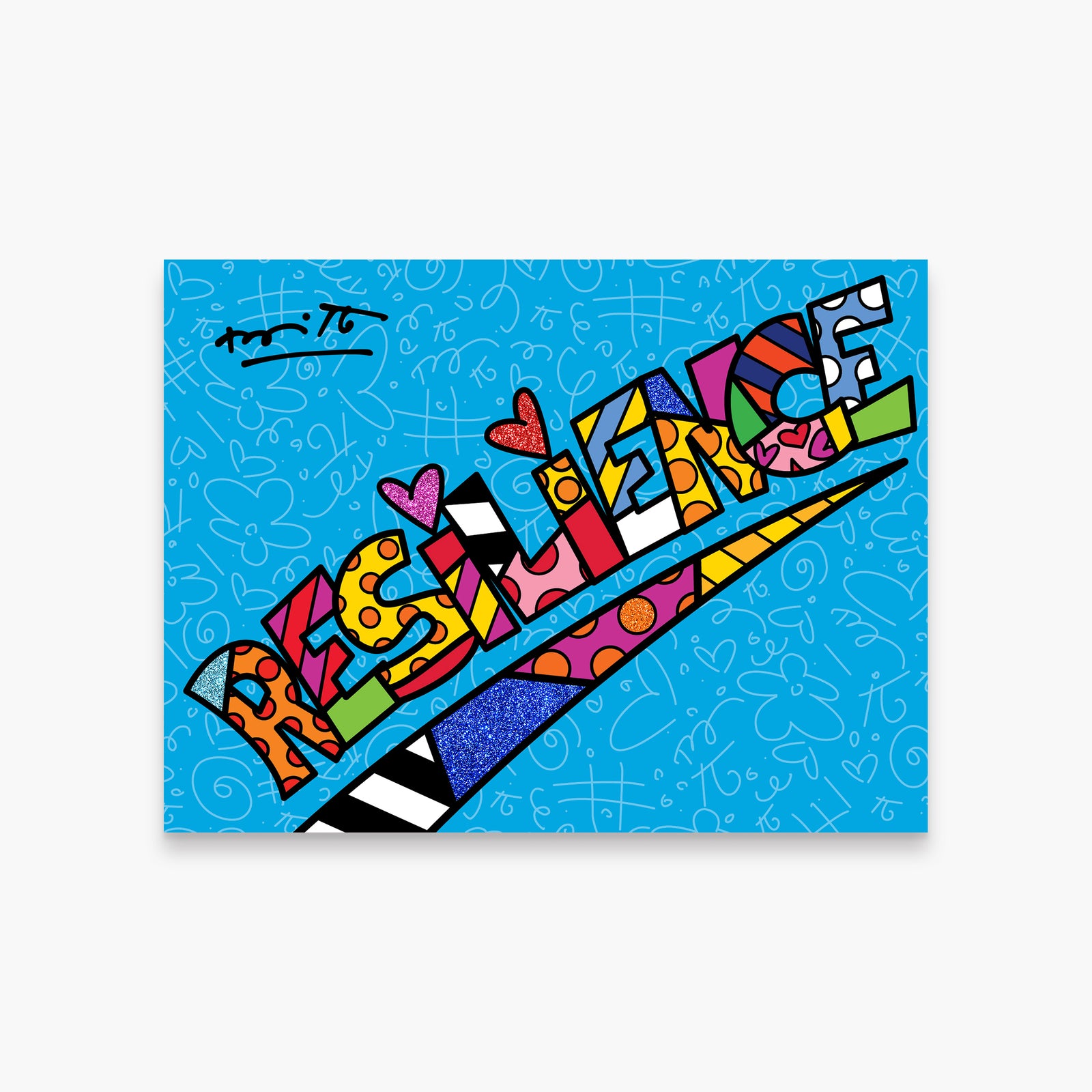 Romero Britto resilience limited edition  colorful pop art design