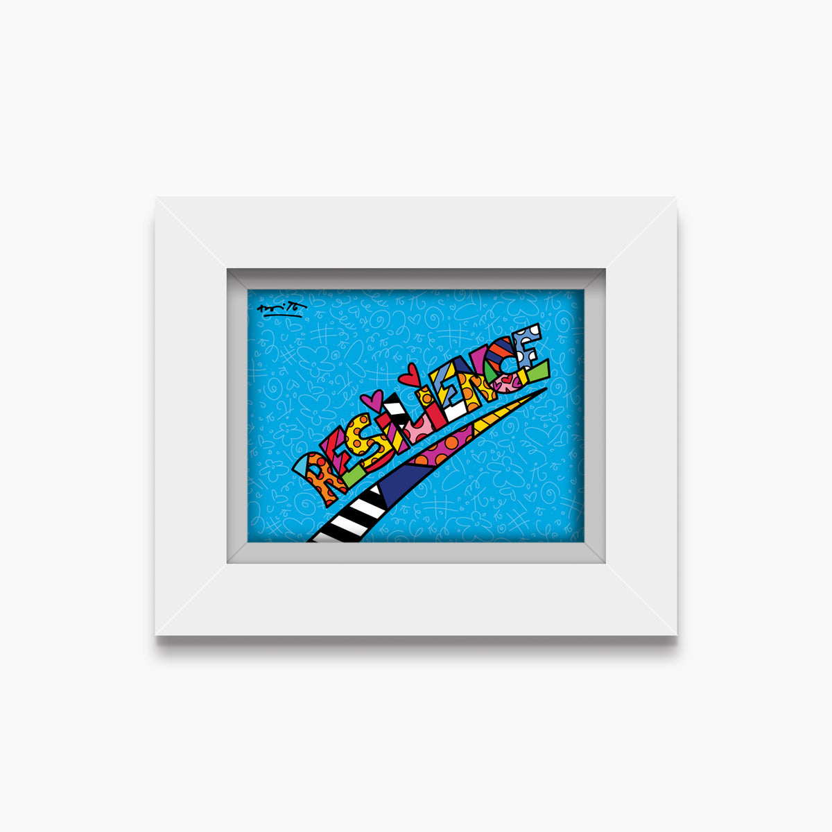 Romero Britto resilience limited edition  contemporary pop art piece