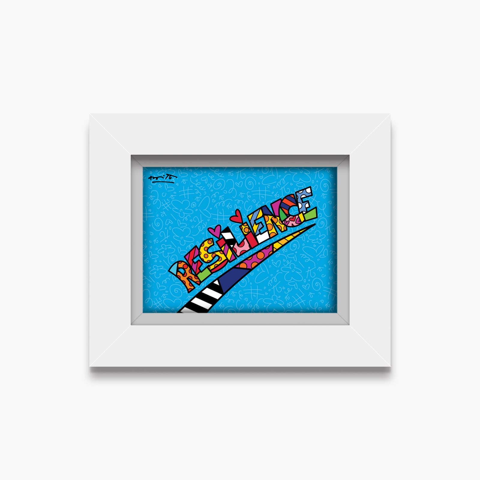 Romero Britto resilience limited edition  contemporary pop art piece