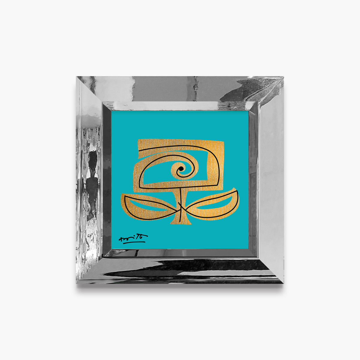 teal and gold limited edition  colorful decorative collectible gift idea