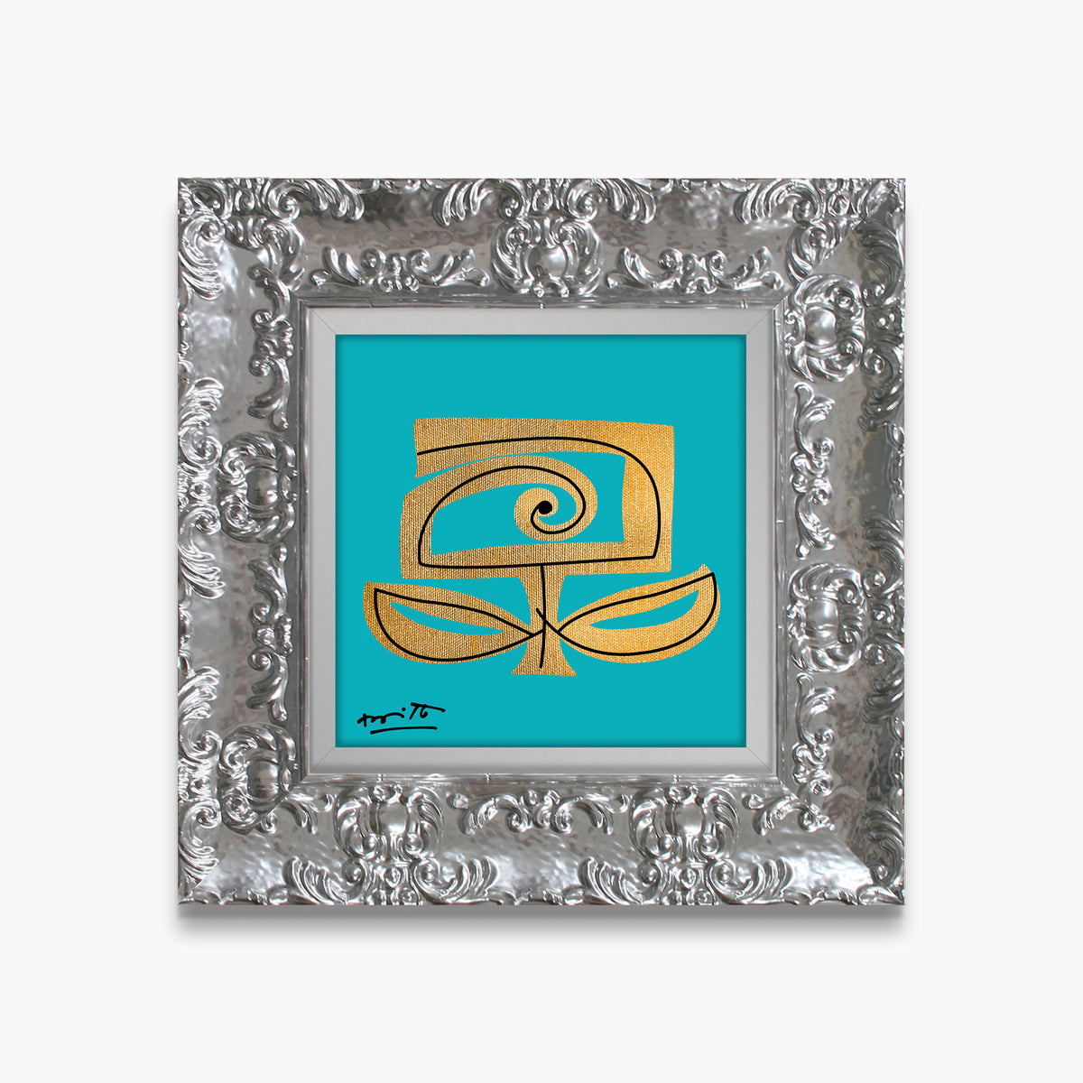 teal and gold limited edition  colorful decorative collectible gift idea
