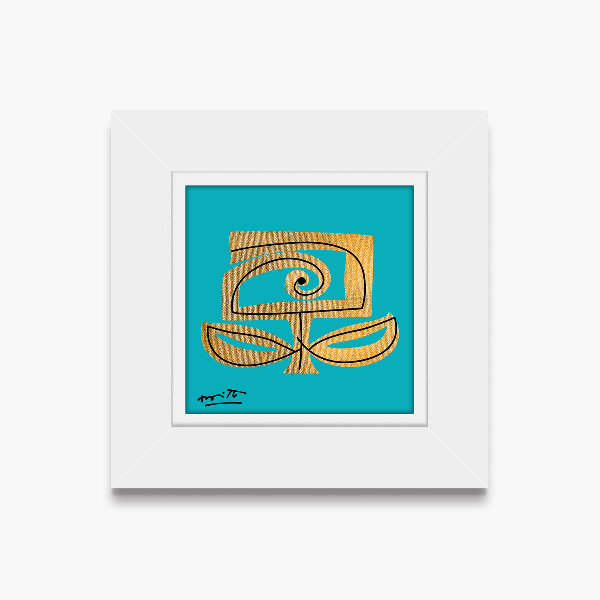 teal and gold limited edition  colorful decorative collectible gift idea