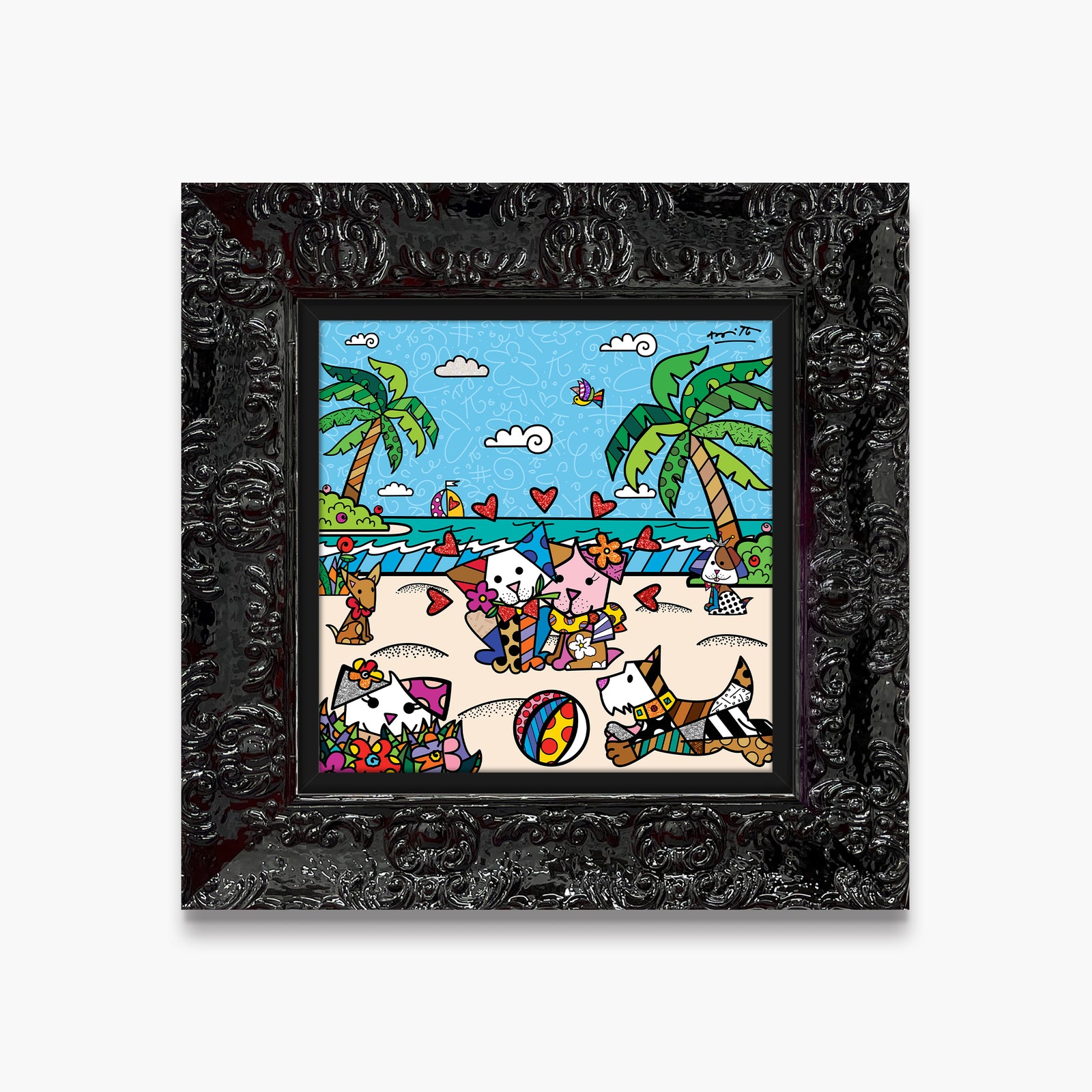 palm beach dogs limited edition  colorful decorative collectible gift idea