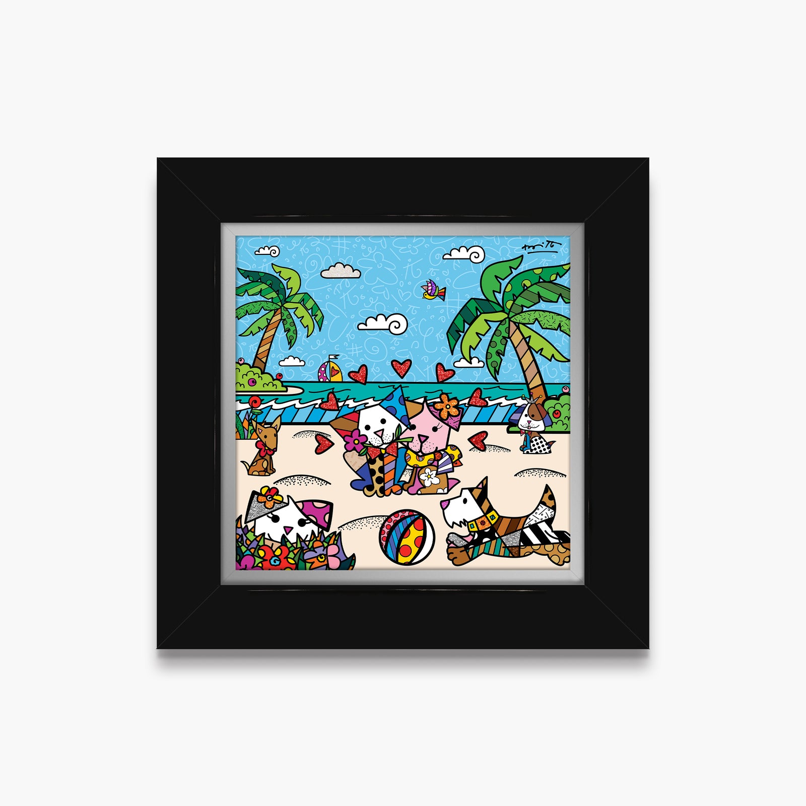 palm beach dogs limited edition  artistic colorful design collectible