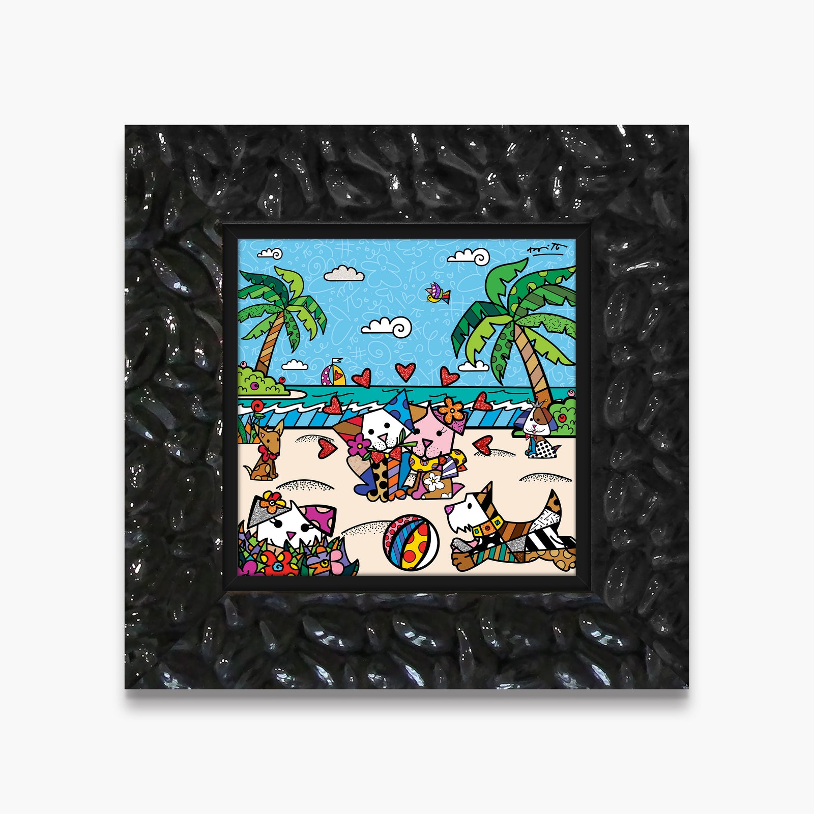 palm beach dogs limited edition  artistic colorful design collectible