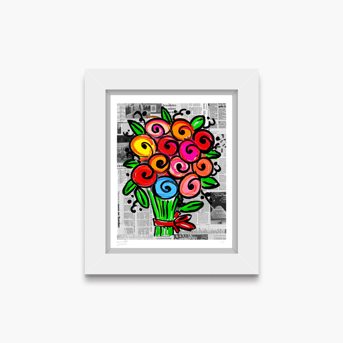 madelines flowers limited edition print  artistic colorful design collectible