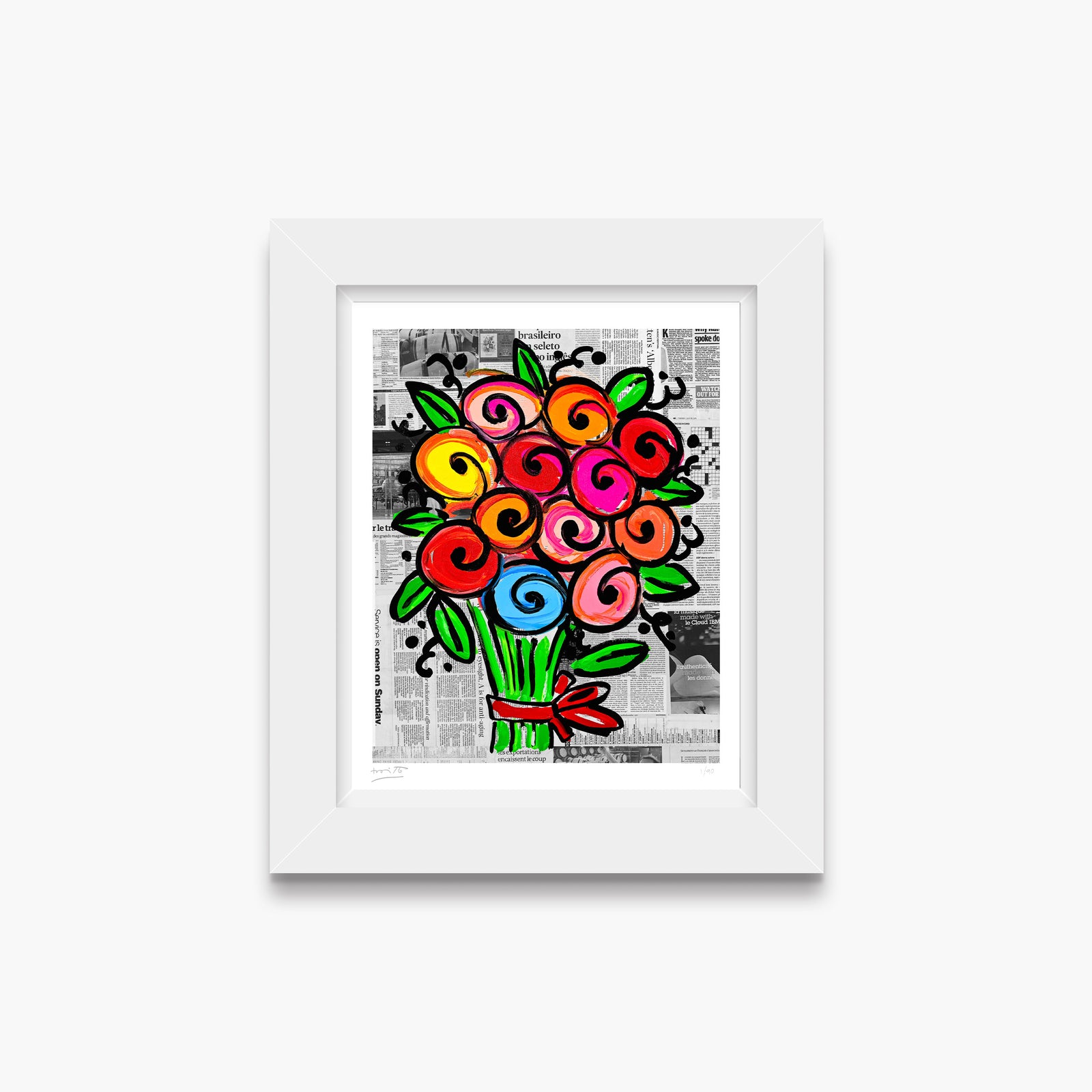 madelines flowers limited edition print  artistic colorful design collectible