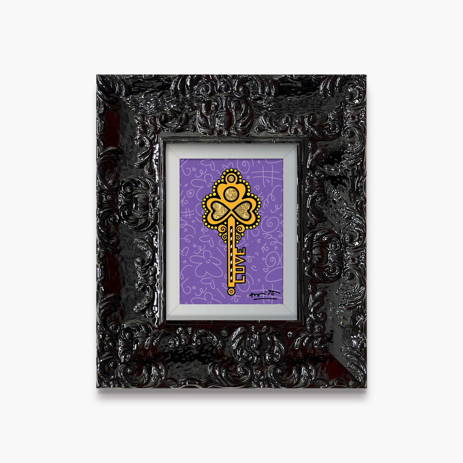 modern pop art the right key limited edition  vibrant home decor