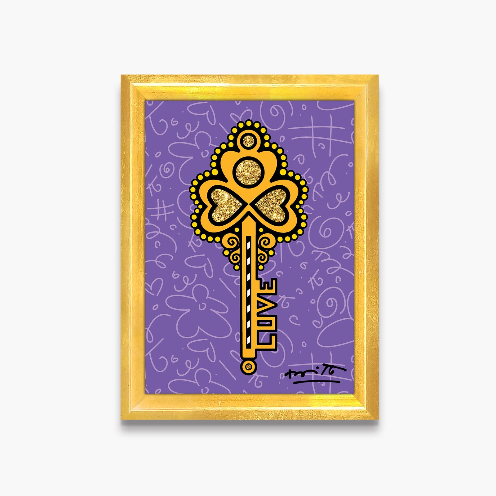 modern pop art the right key limited edition  vibrant home decor