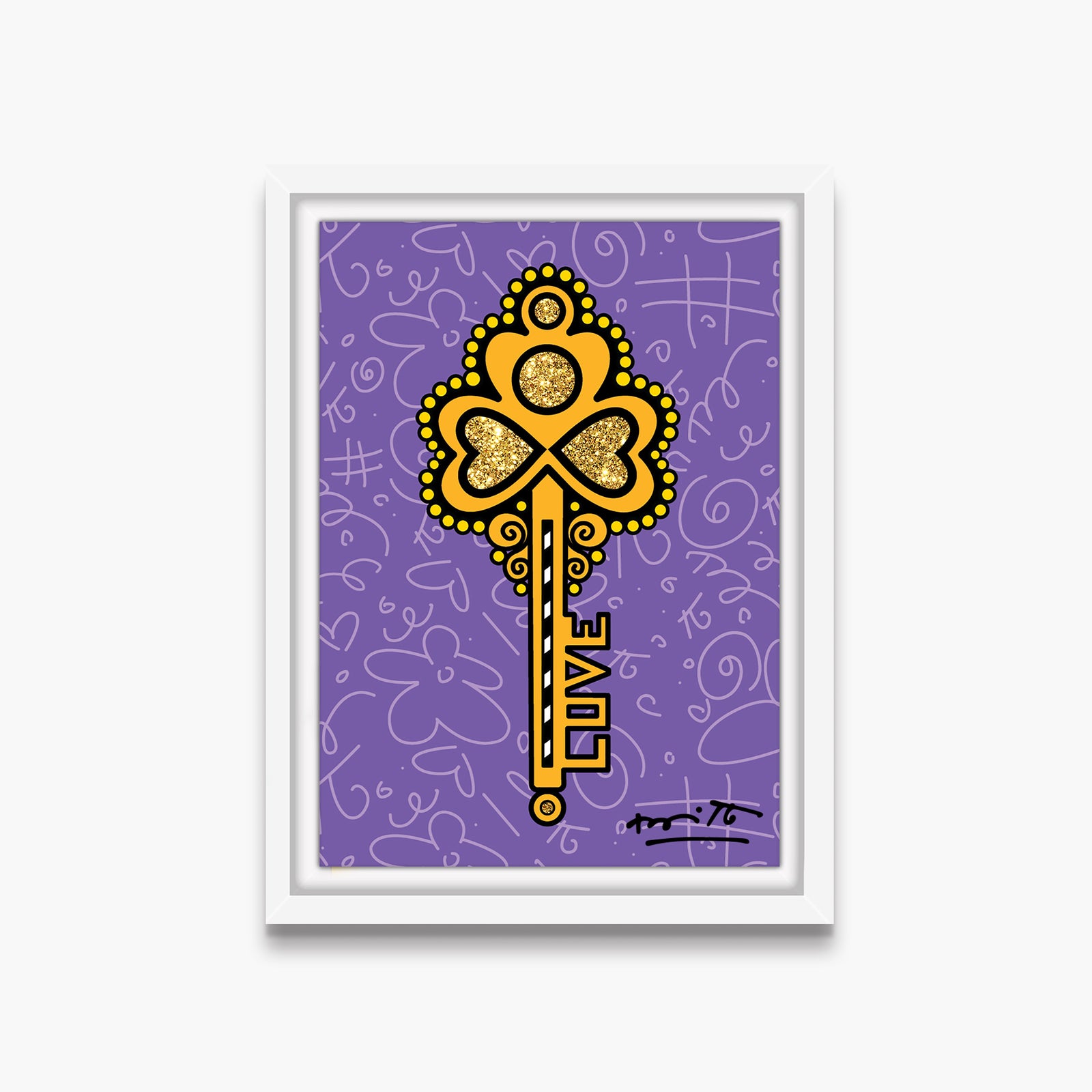 Romero Britto the right key limited edition  colorful pop art design