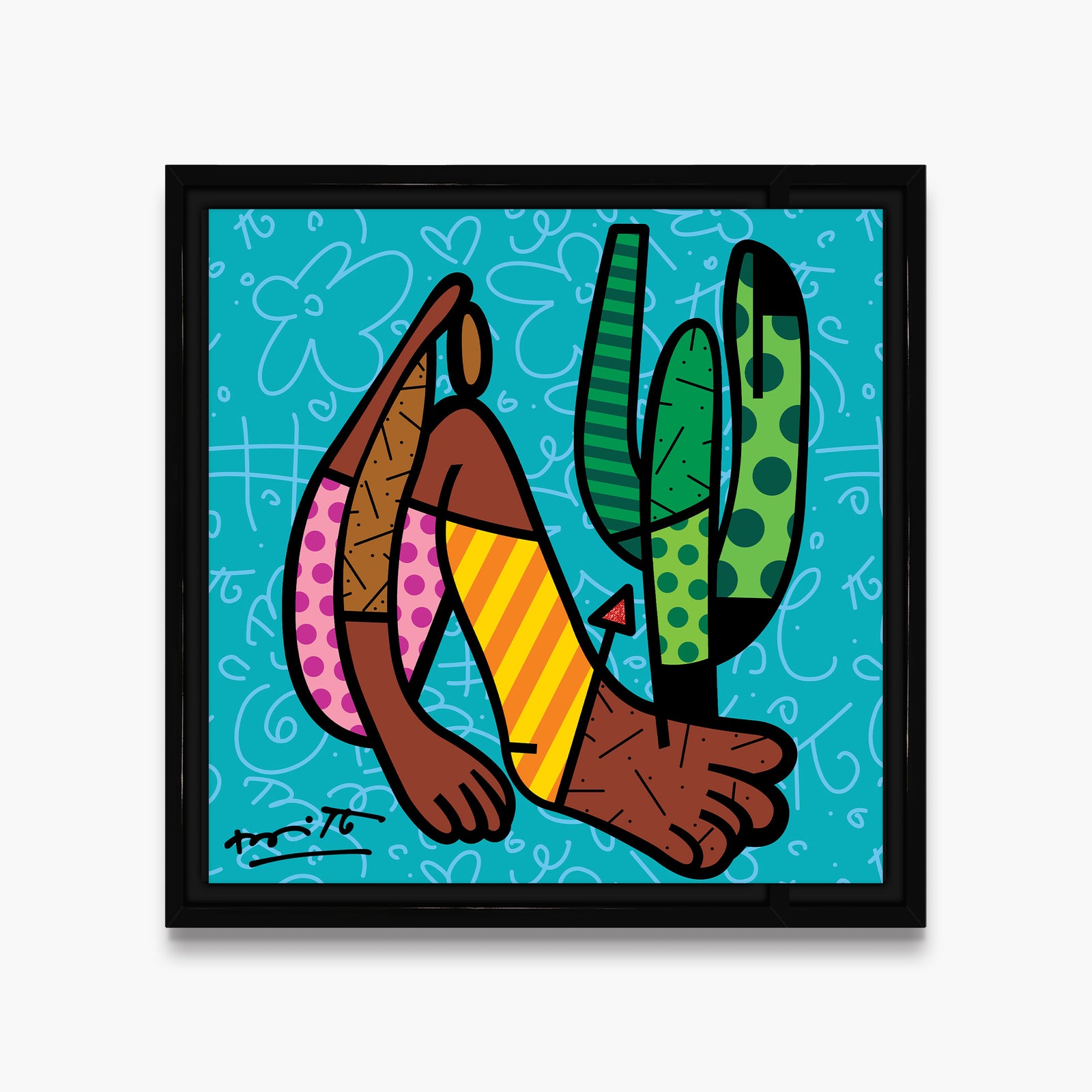 Romero Britto modernism limited edition print  contemporary pop art piece