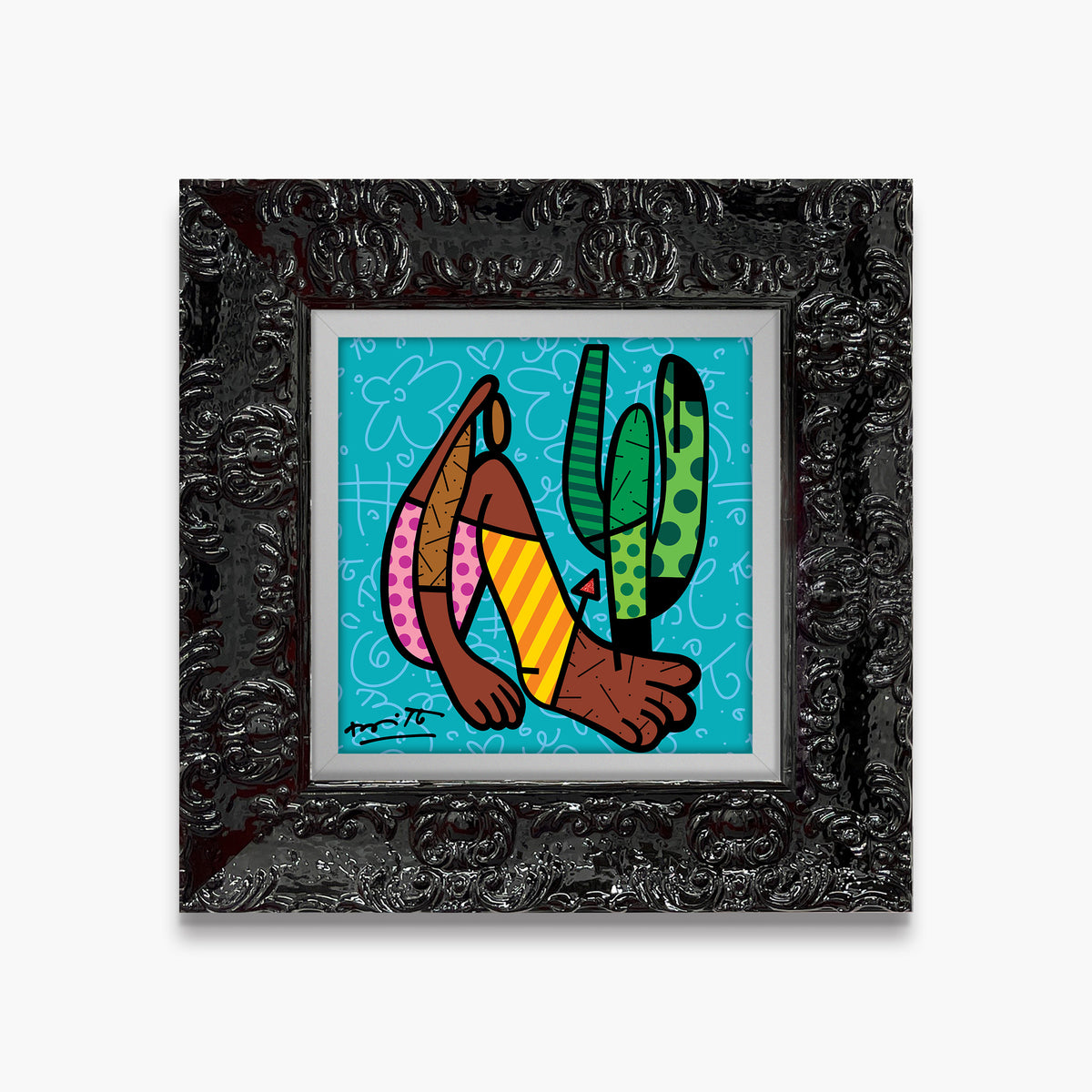 Romero Britto modernism limited edition print  contemporary pop art piece