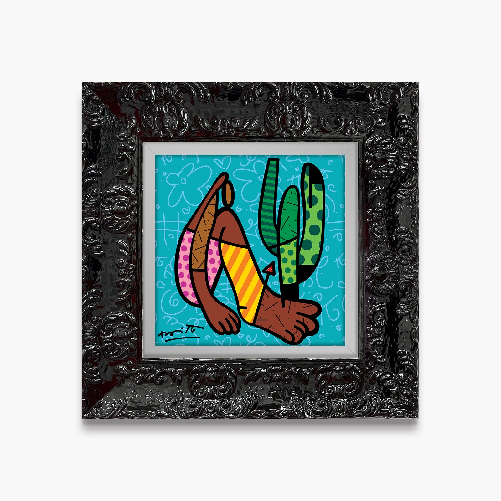 Romero Britto modernism limited edition print  contemporary pop art piece