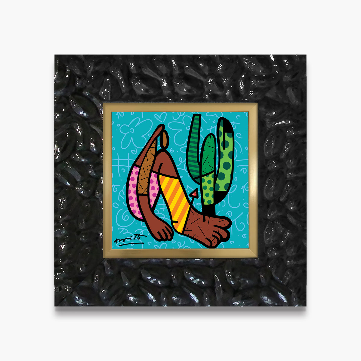 Romero Britto modernism limited edition print  contemporary pop art piece