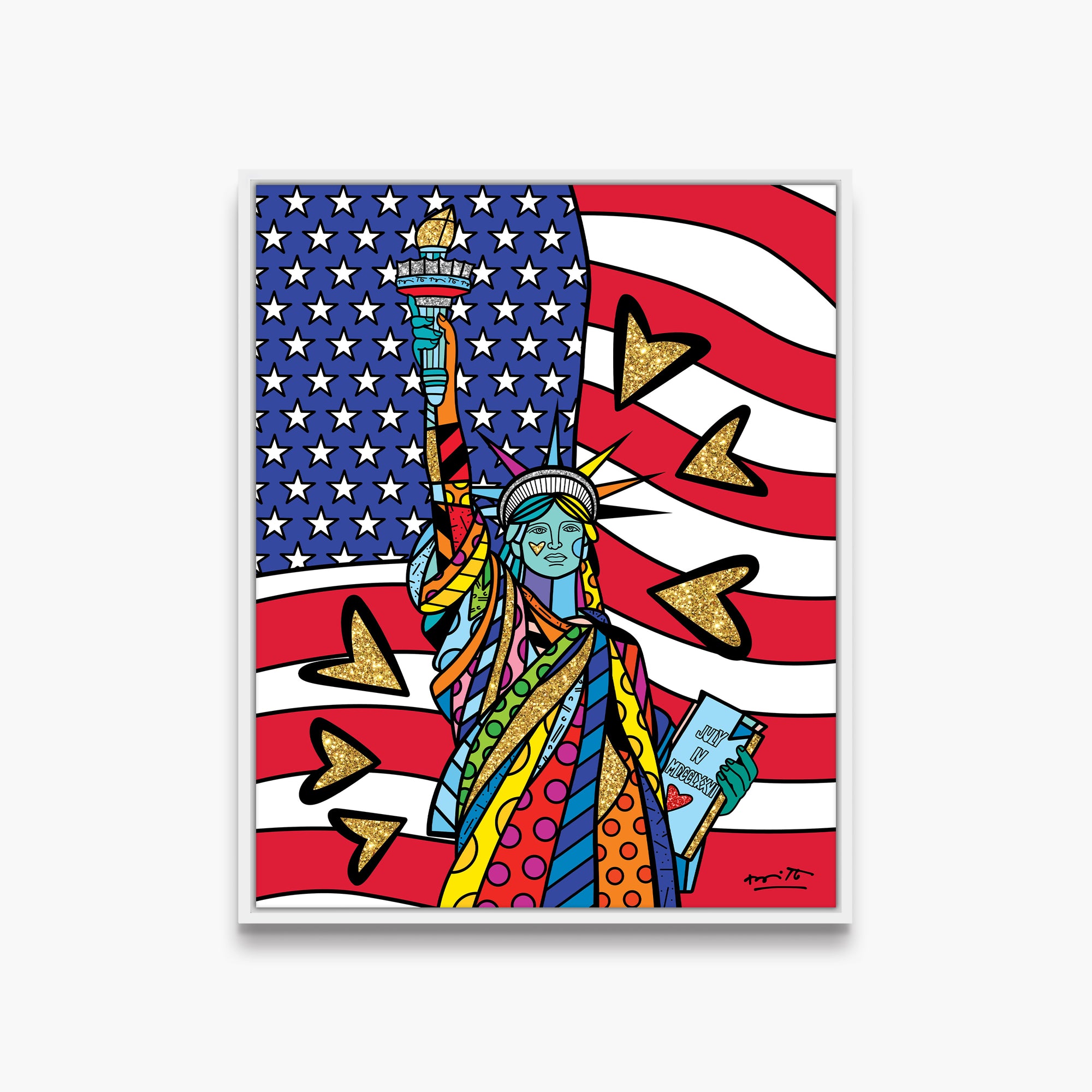 LIBERTY アートタペストリー 約70cm x 100cm Liberty For All - Limited Edition Print - Shop Britto