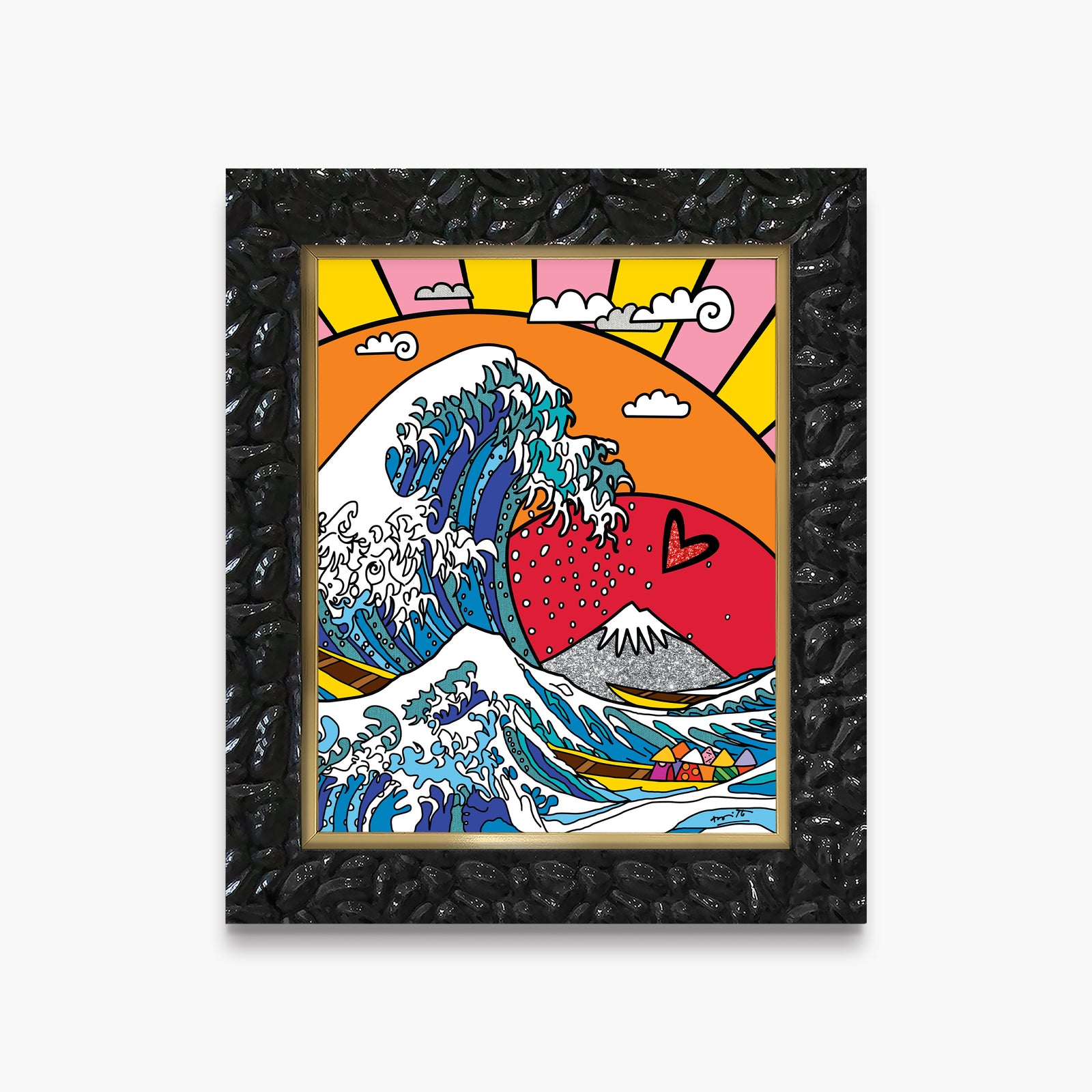 Romero Britto the greatest wave limited edition  colorful pop art design