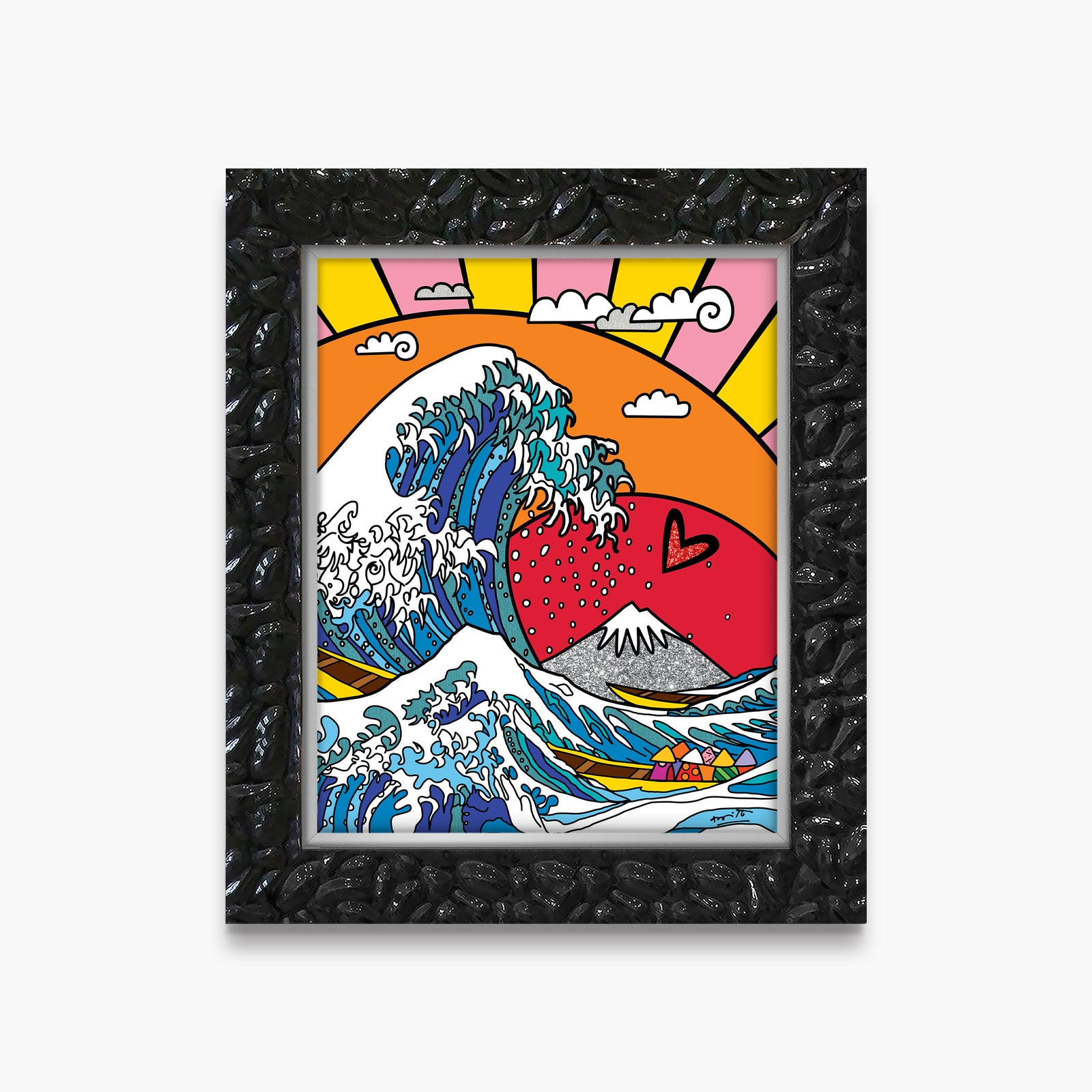 Romero Britto the greatest wave limited edition  contemporary pop art piece