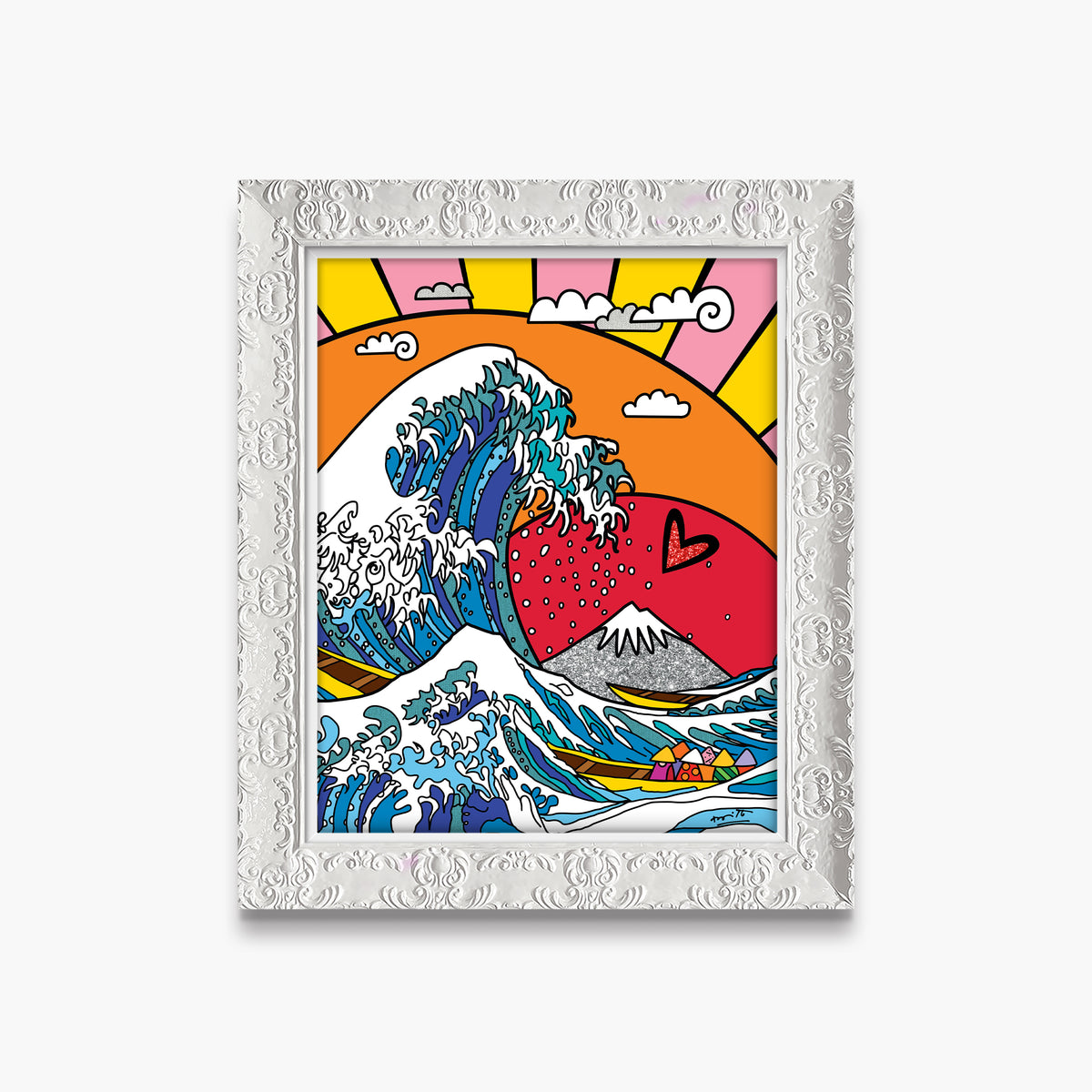 modern pop art the greatest wave limited edition  vibrant home decor