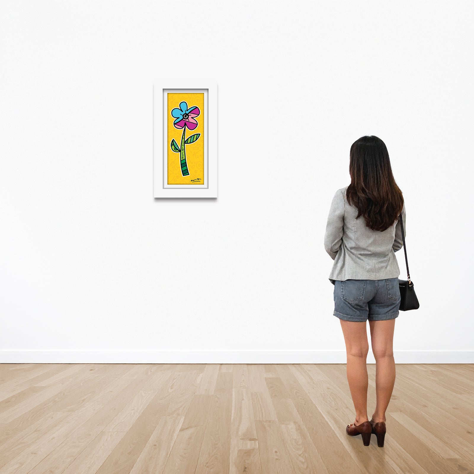 modern pop art yellow hibiscus limited edition print  vibrant home decor