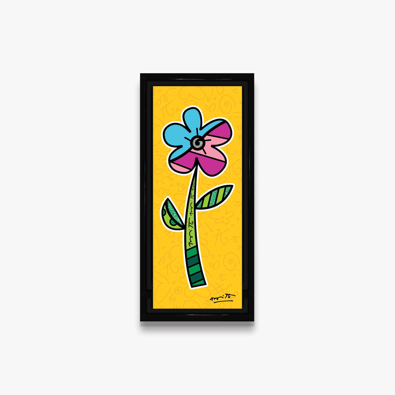 modern pop art yellow hibiscus limited edition print  vibrant home decor