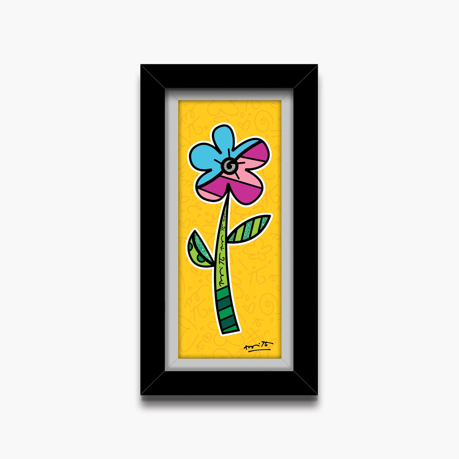 yellow hibiscus limited edition print  artistic colorful design collectible