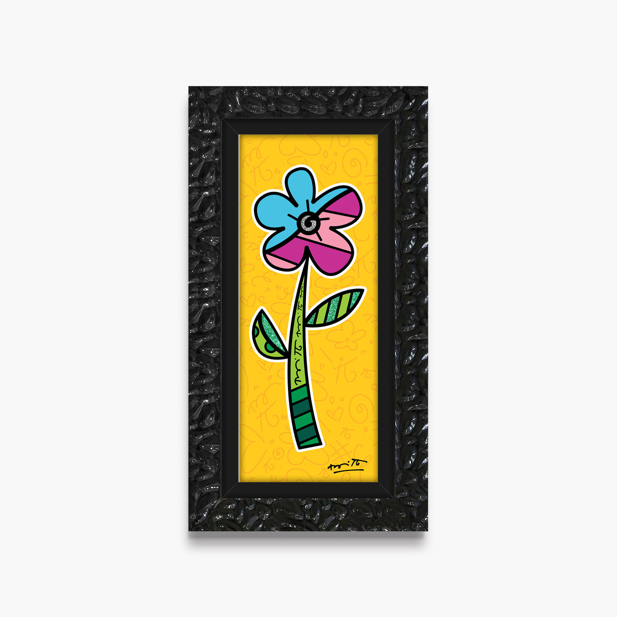 yellow hibiscus limited edition print  artistic colorful design collectible