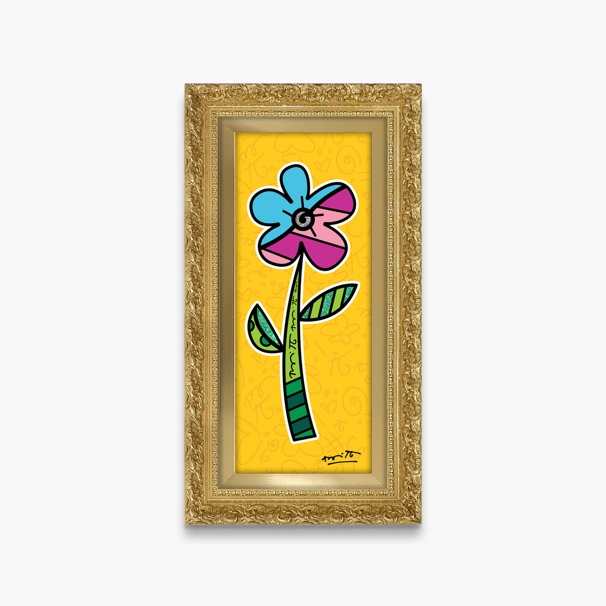 modern pop art yellow hibiscus limited edition print  vibrant home decor