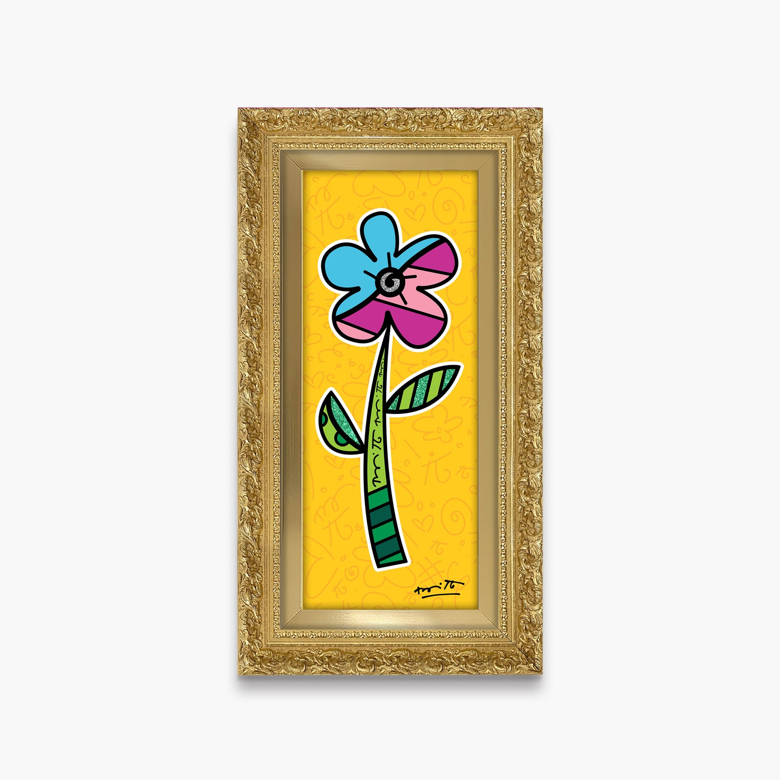 modern pop art yellow hibiscus limited edition print  vibrant home decor