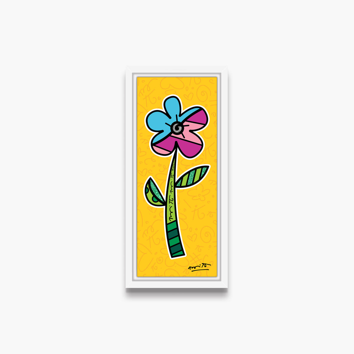 yellow hibiscus limited edition print  artistic colorful design collectible
