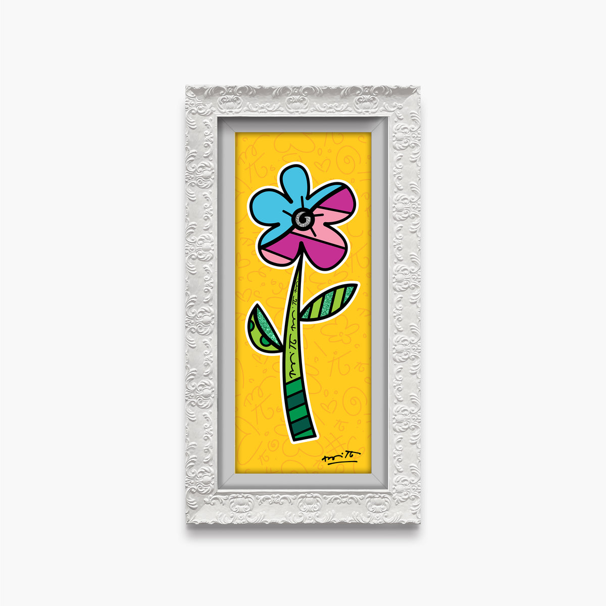 yellow hibiscus limited edition print  artistic colorful design collectible