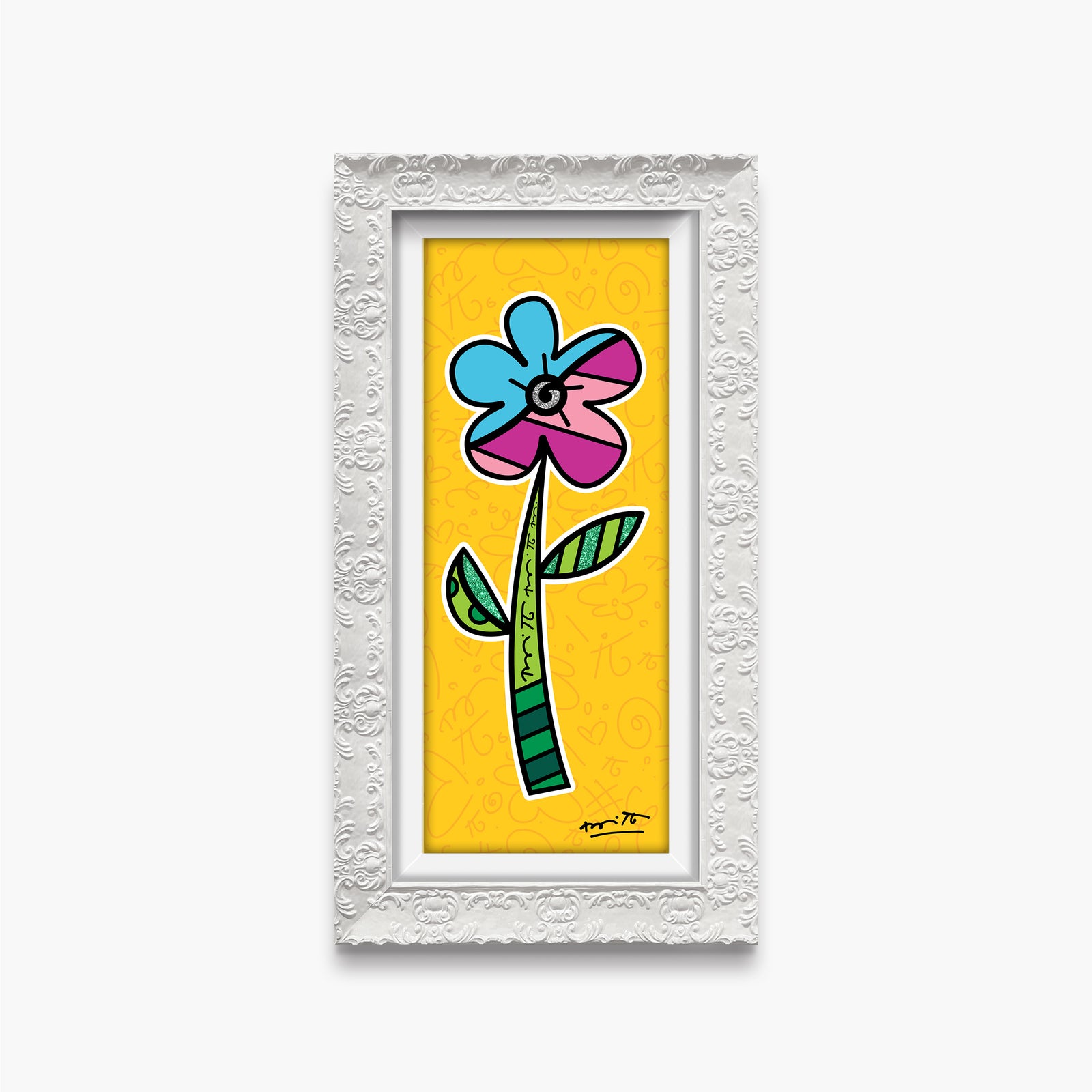 modern pop art yellow hibiscus limited edition print  vibrant home decor