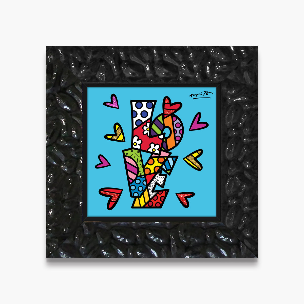 Romero Britto sweet love limited edition print  colorful pop art design