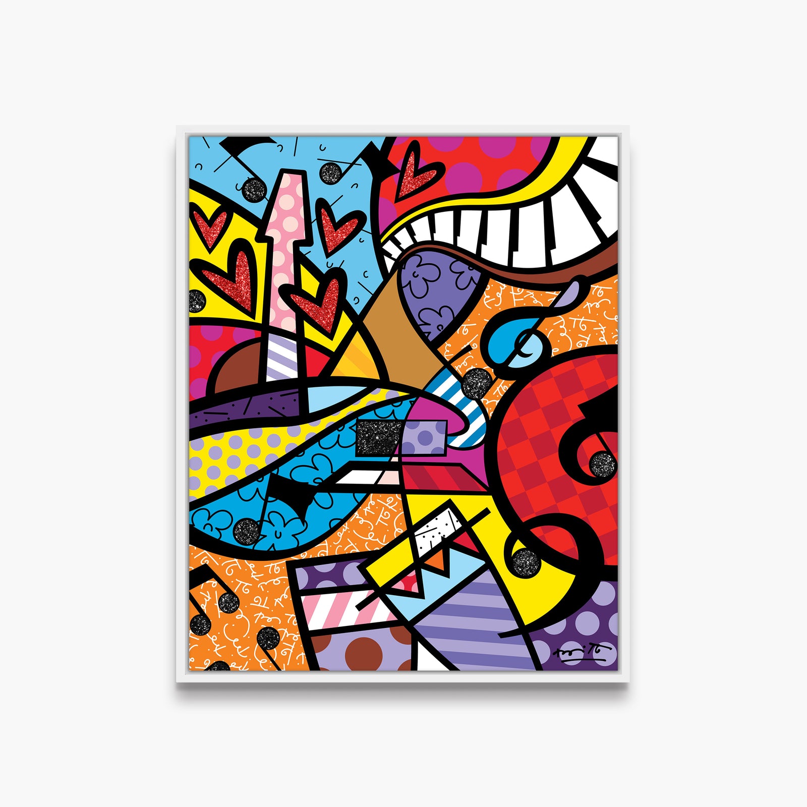 modern pop art fun music limited edition print  vibrant home decor