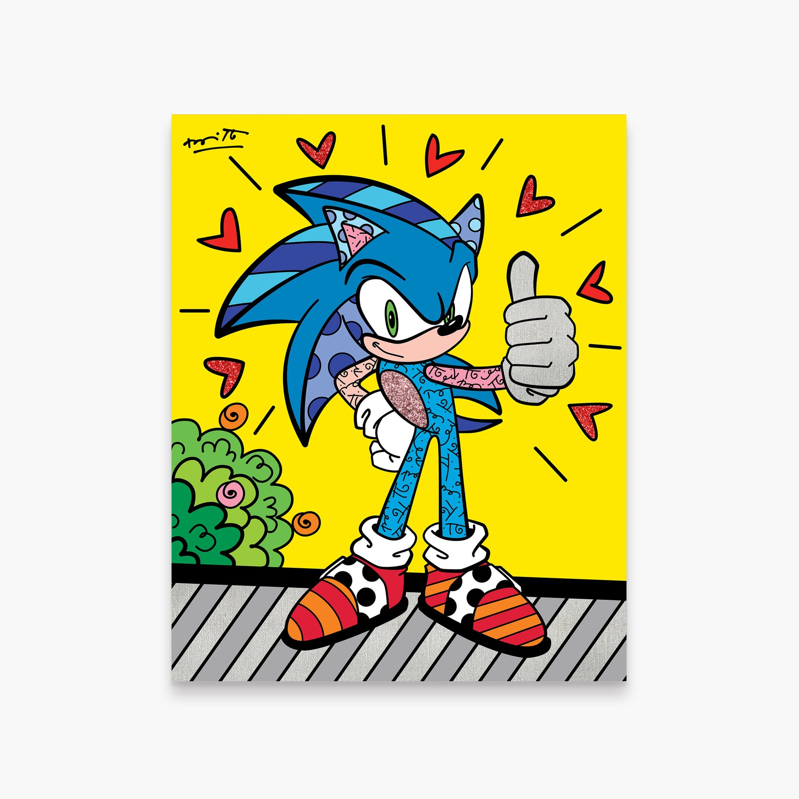 Thumbs Up Sonic - Sega By Britto - Limited Edition Print