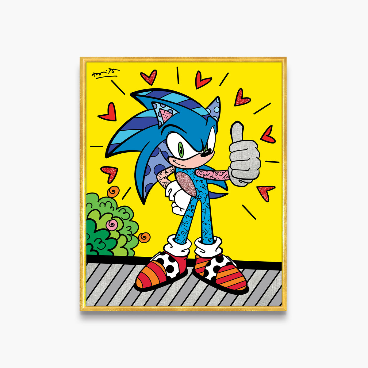 Thumbs Up Sonic - Sega By Britto - Limited Edition Print