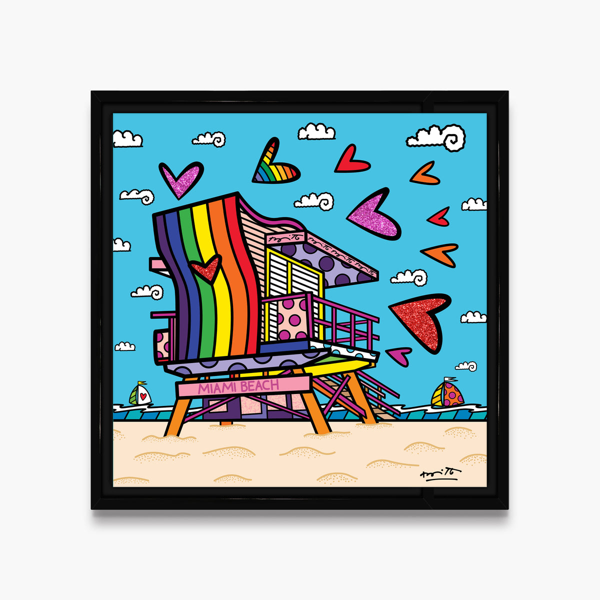 modern pop art miami beach pride limited edition  vibrant home decor