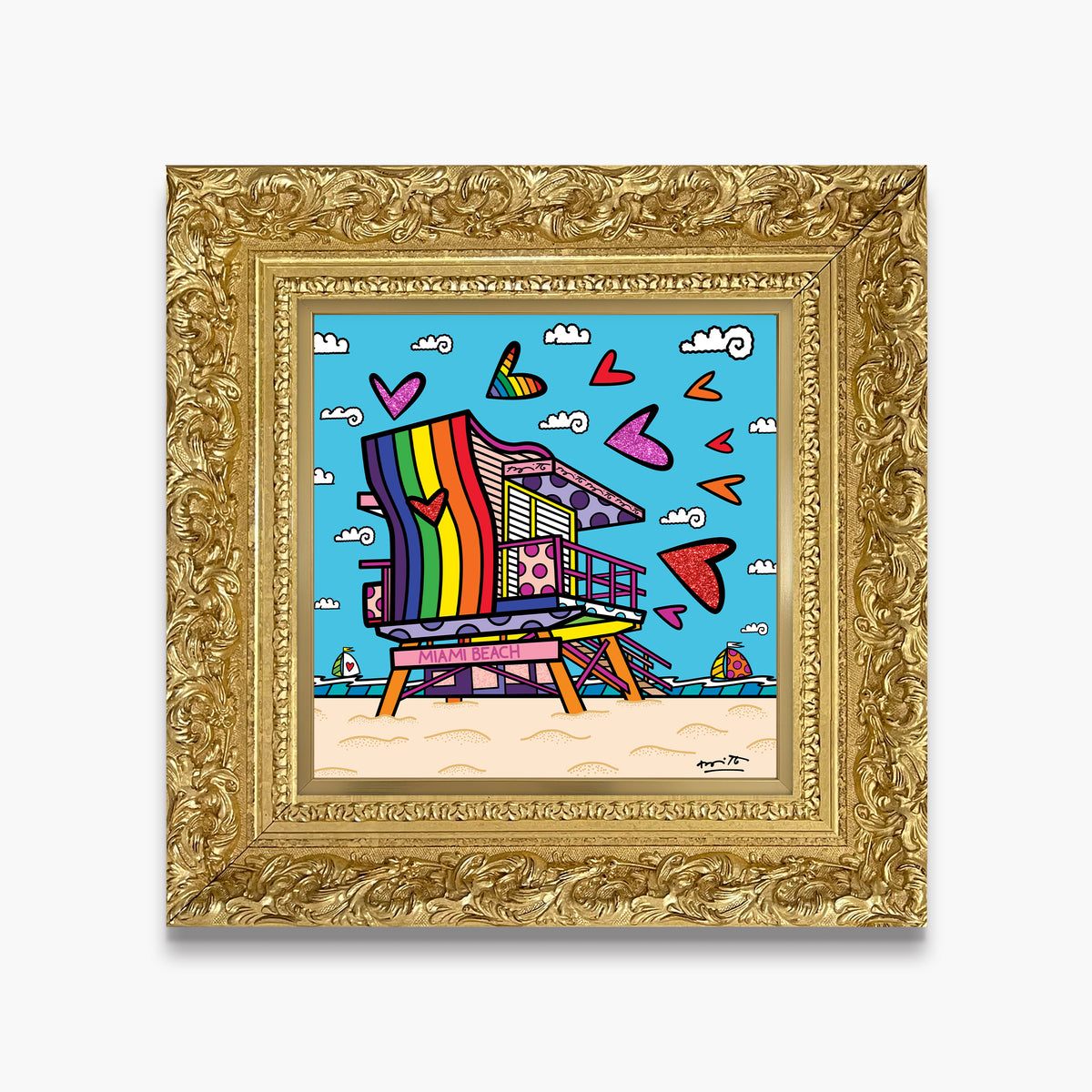 modern pop art miami beach pride limited edition  vibrant home decor