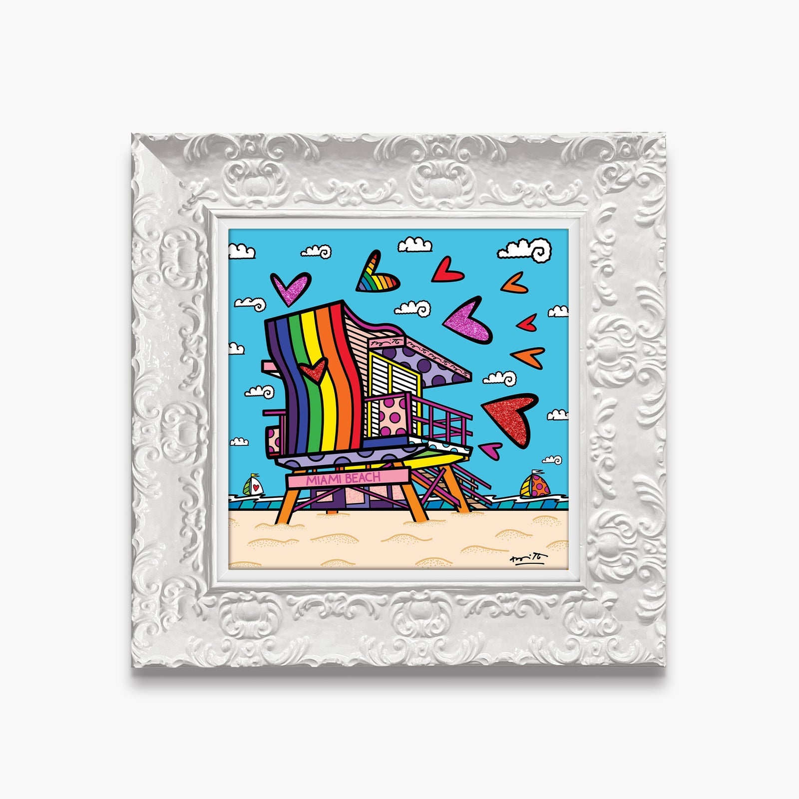 modern pop art miami beach pride limited edition  vibrant home decor