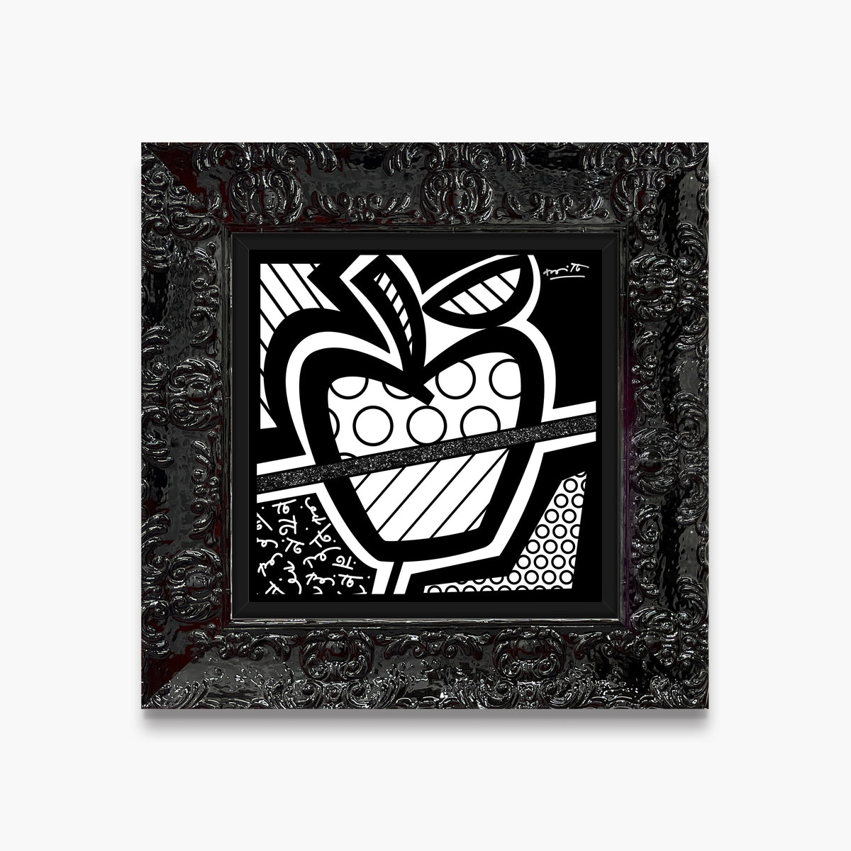 Romero Britto apple of my eye limited  contemporary pop art piece