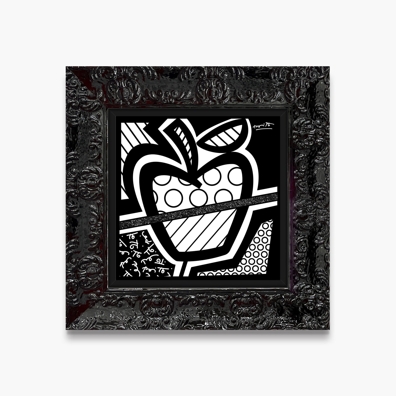 Romero Britto apple of my eye limited  contemporary pop art piece