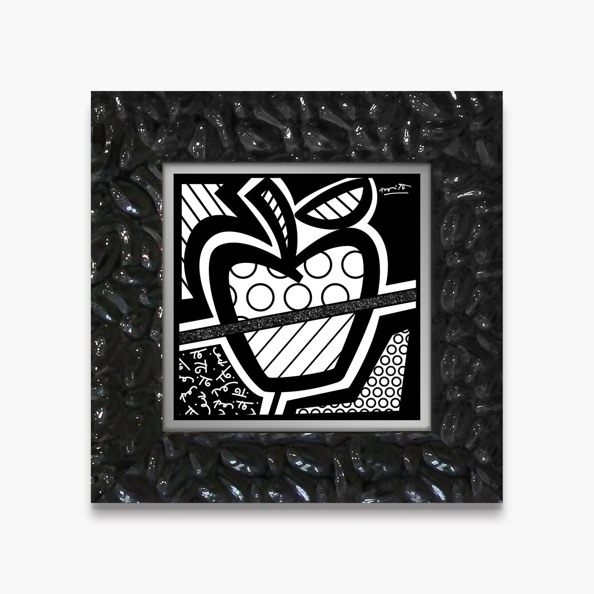 Romero Britto apple of my eye limited  contemporary pop art piece