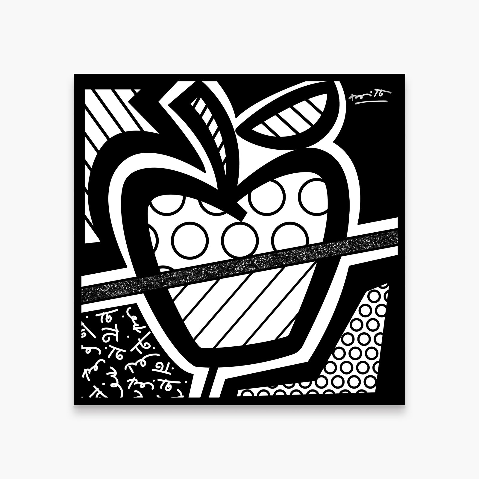 Romero Britto apple of my eye limited  colorful pop art design