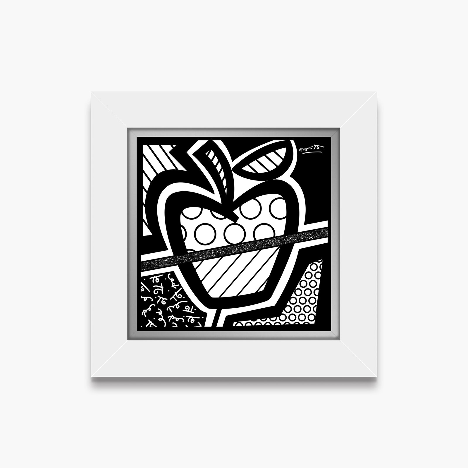 Romero Britto apple of my eye limited  contemporary pop art piece
