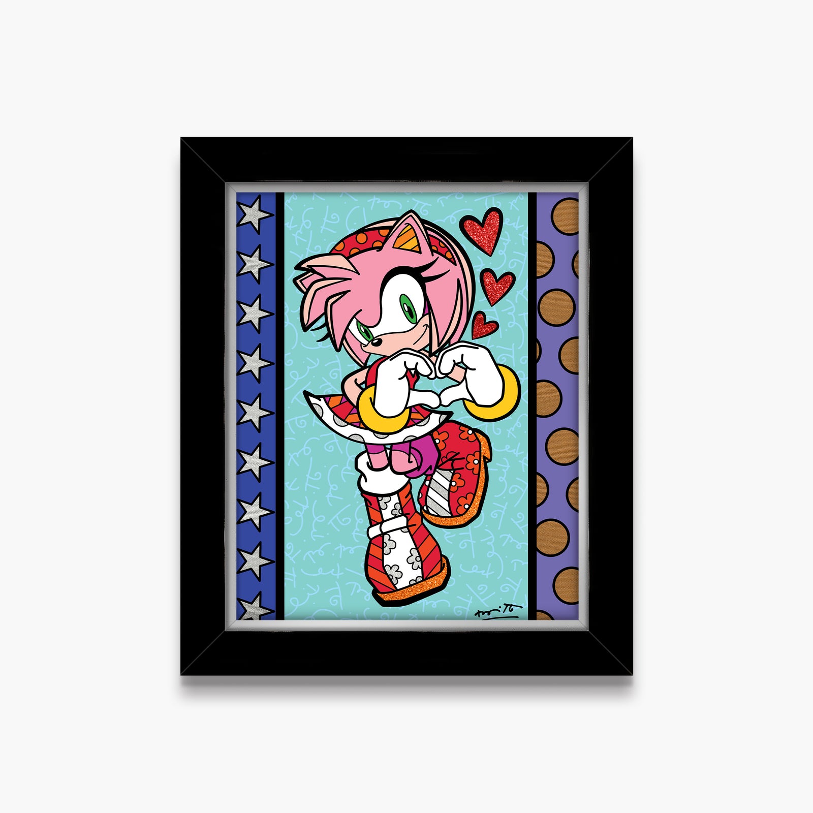 amy rose love sega by  artistic colorful design collectible